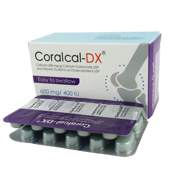 Coralcal-DX Tablet - (600mg+400IU)